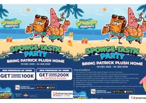 Cara Masuk Sponge-Tastic Party di The Breeze BSD City: Bawa Pulang Patrick Plush Eksklusif
