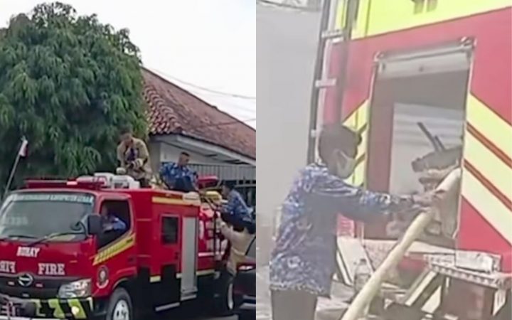 Viral! Petugas Damkar Tinggalkan Pelantikan PPPK Demi Padamkan Kebakaran, Masih Pakai Seragam Korpri