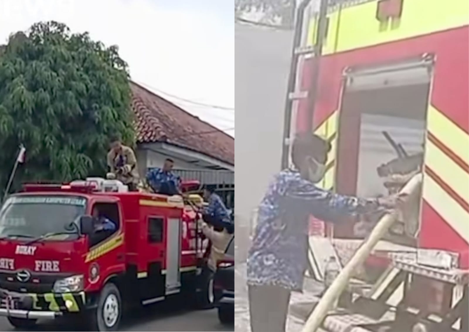 Viral! Petugas Damkar Tinggalkan Pelantikan PPPK Demi Padamkan Kebakaran, Masih Pakai Seragam Korpri