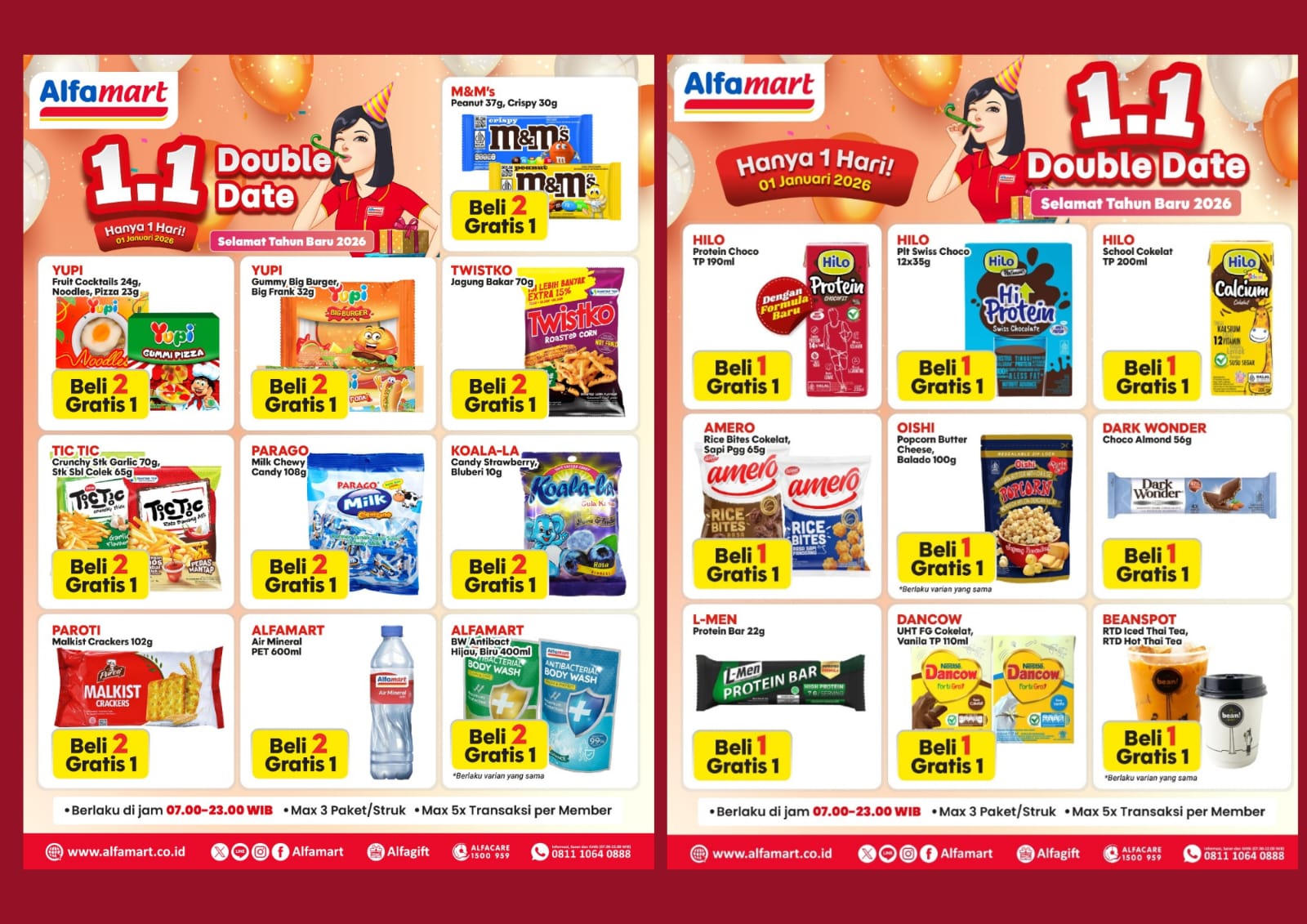 Promo Alfamart Awal Tahun 2026 Hadir di 1.1, Buy 1 Get 1 Buruan Cek!