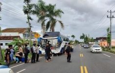 Detik-Detik Kecelakaan Bus dan Motor di Temon Kulon Progo, Seorang Remaja Tewas