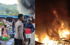 Kebakaran Kios di Tolikara Papua Diduga Rugi hingga Rp22 Miliar, 100 Bangunan Serentak Dilahap Api