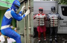 Unik! Driver MBG di Pamekasan Berkostum Power Rangers dan Spiderman