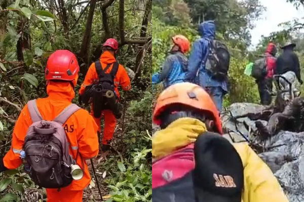 Pendaki Syafiq Ali Ditemukan di Tebing Kawah Gunung Slamet, Jatuh Dikedalaman 50 Meter