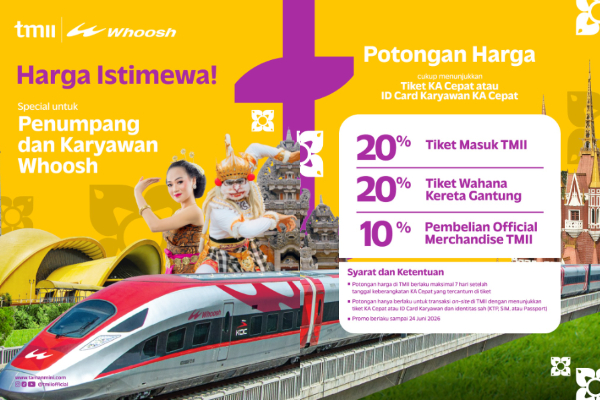 Daftar Destinasi yang Masuk dalam Promo Whoosh 2026: Diskon Hotel, Restoran hingga Tempat Wisata yang Super Seru!