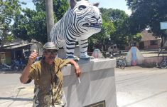Patung Macan Putih Kediri Ditawar Rp 180 Juta Tapi Ditolak, Justru Jadi Magnet Rezeki Warga