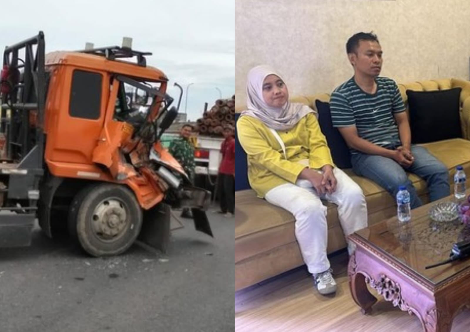 Ngeri! Truk Tronton Mundur di Flyover Ciputat, Pasutri Ini Nyaris Tewas Begini Kronologinya