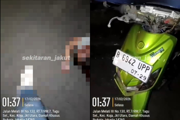 Pria Tewas Gegara Lampu Jalan Rusak di Koja, Pemotor Terlempar Usai Tabrak Batu