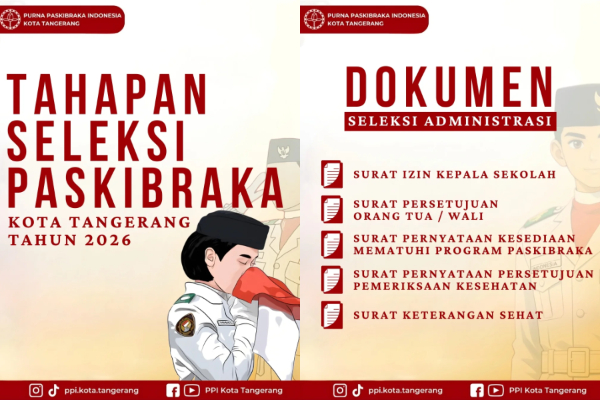 Dokumen Persyaratan Seleksi Calon Paskibraka Kota Tangerang 2026, Ini Jadwal dan Rincian Tahapannya