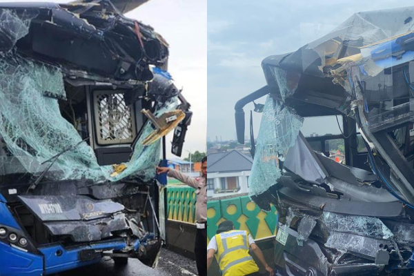 Sanksi Sopir Bus TransJakarta Adu Banteng di Jalur Langit Cipulir, Terancam 1 Tahun Penjara