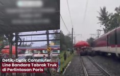 Detik-detik KA Bandara Tabrak Truk di Perlintasan Poris hingga Lalin Dialihkan, Netizen: Ga Sabaran