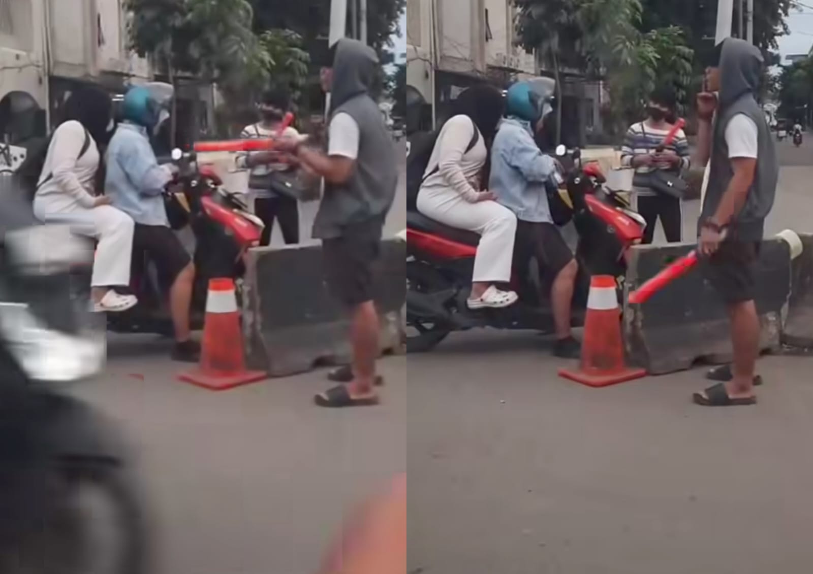 Viral Dugaan Pungli di Kota Tua Jakbar Pengendara Harus Bayar untuk Buka Akses Jalan, Netizen: Geser Beton Bisa Jadi Cuan