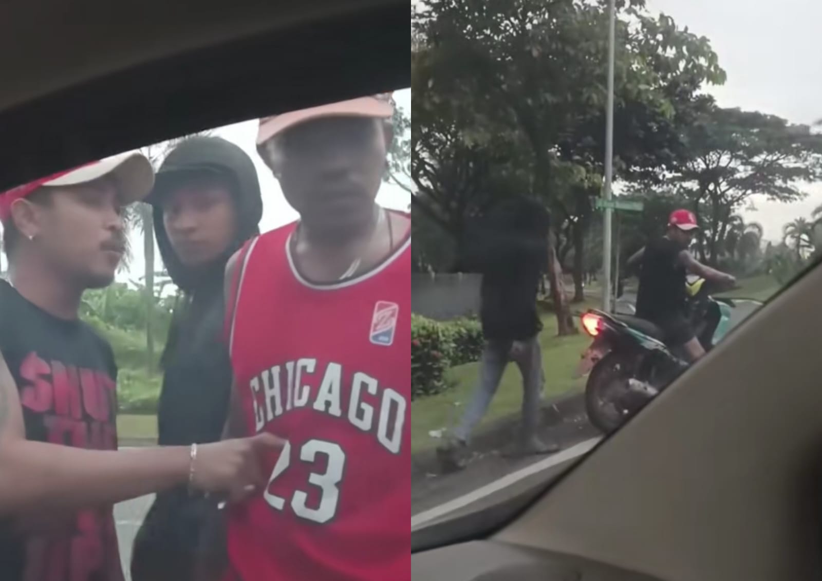 Tak Terima Diklakson Dua Pria Ngamuk Rusak Spion Mobil di Kelapa Dua Tangerang Viral