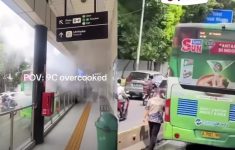 Viral Bus Transjakarta Berasap di Halte Pancoran, Penumpang Panik Berhamburan Keluar
