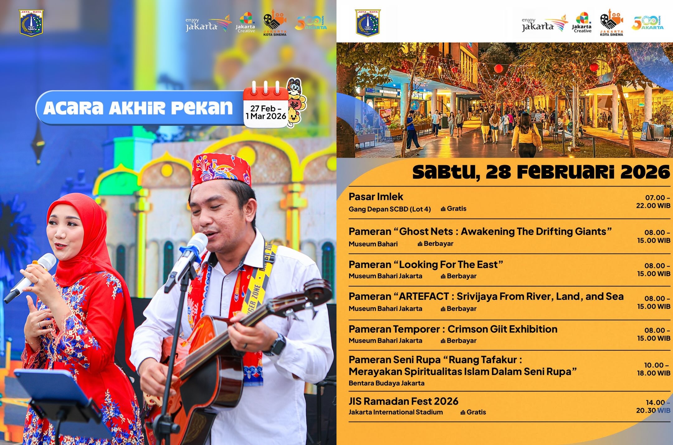 Daftar Acara Akhir Pekan di Jakarta Pada 28 Februari-01 Maret 2026