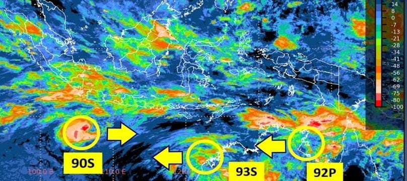 Bibit Siklon Tropis 90S Tumbuh, BMKG Peringatkan Potensi Cuaca Ekstrem Hujan Lebat hingga Sangat Lebat di Sejumlah Wilayah Pada 2-8 Maret 2026