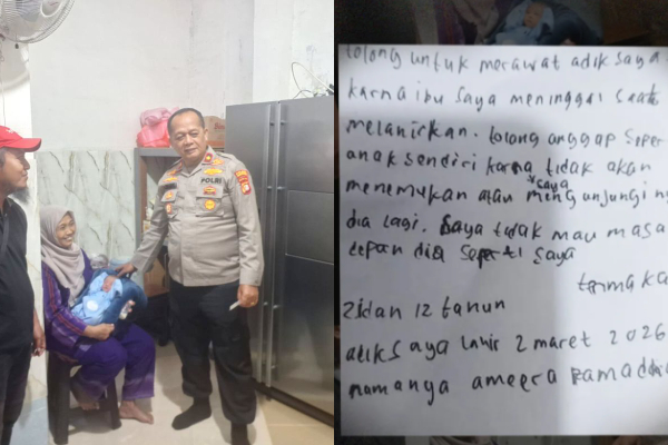 Kronologi Bayi Perempuan Ditemukan dalam Gerobak Nasi Uduk di Pasar Minggu, Surat Sang Kakak Bikin Haru