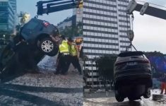 Kronologi Mobil BYD Hitam Masuk Kolam Bundaran HI, Tabrak Pembatas Jalan hingga Hantam Kanstin