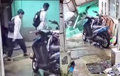 Menegangkan! Detik-detik Longsor di Tebet Jaksel Usai Dua Bocah Sekolah Melintas