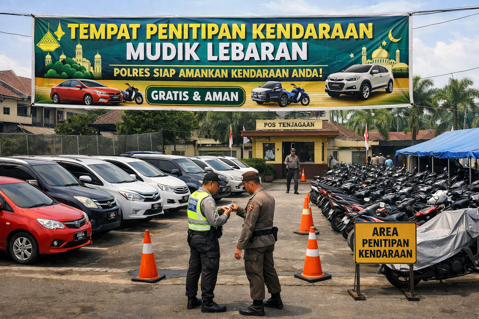 Polres Metro Bekasi Buka 17 Titik Penitipan Kendaraan Gratis untuk Pemudik, Ini Daftarnya!