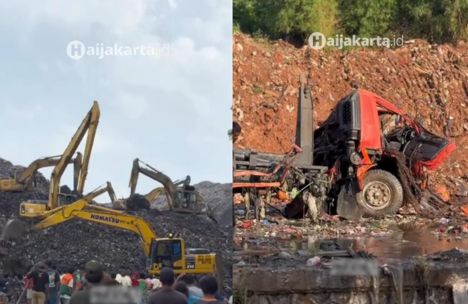 Gunung Sampah Bantargebang Longsor Lebih dari 3 Orang Tewas Tertimbun