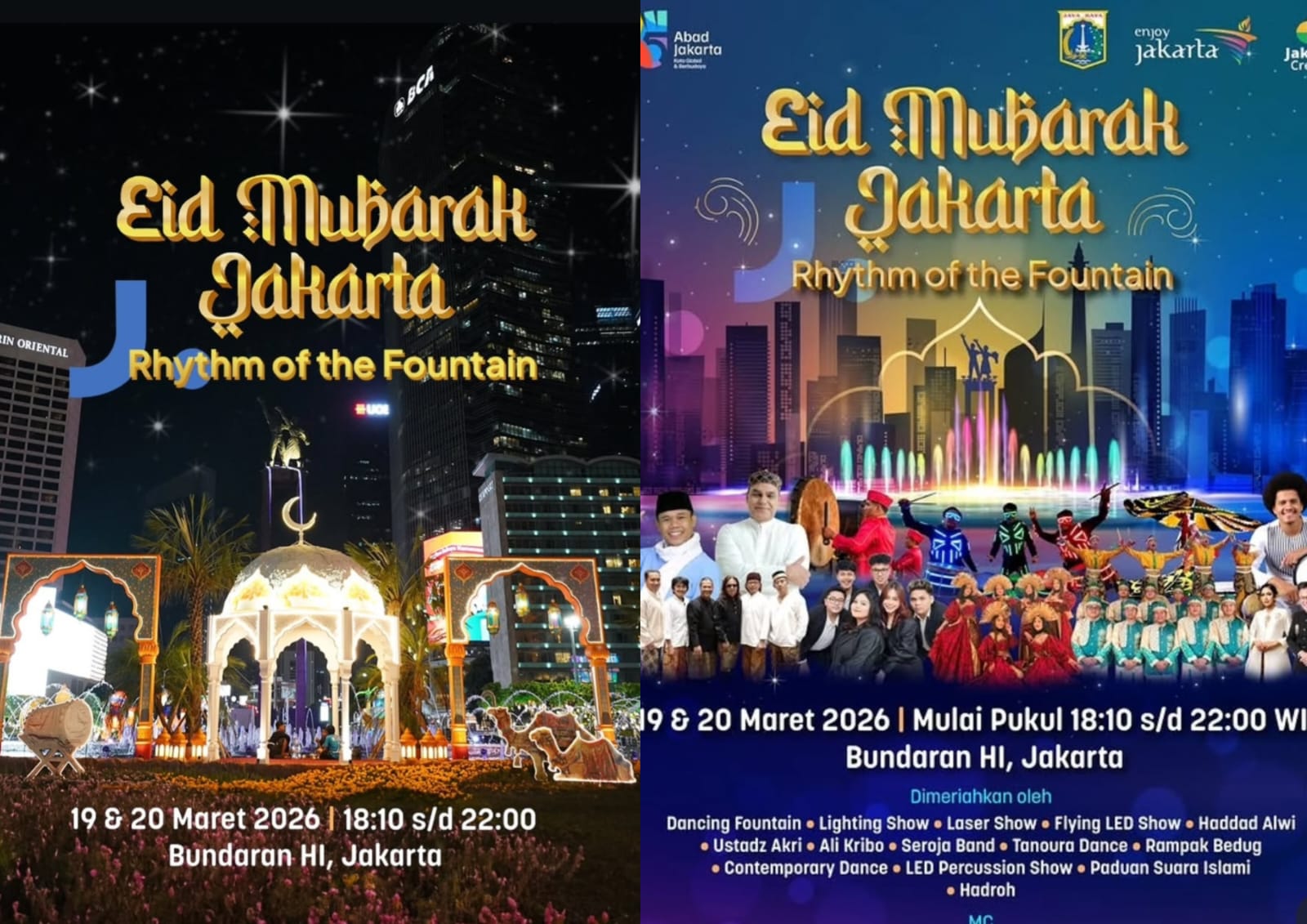 Malam Takbiran di Jakarta Makin Meriah, Ada Car Free Night dan Festival 1.000 Bedug di Bunderan HI