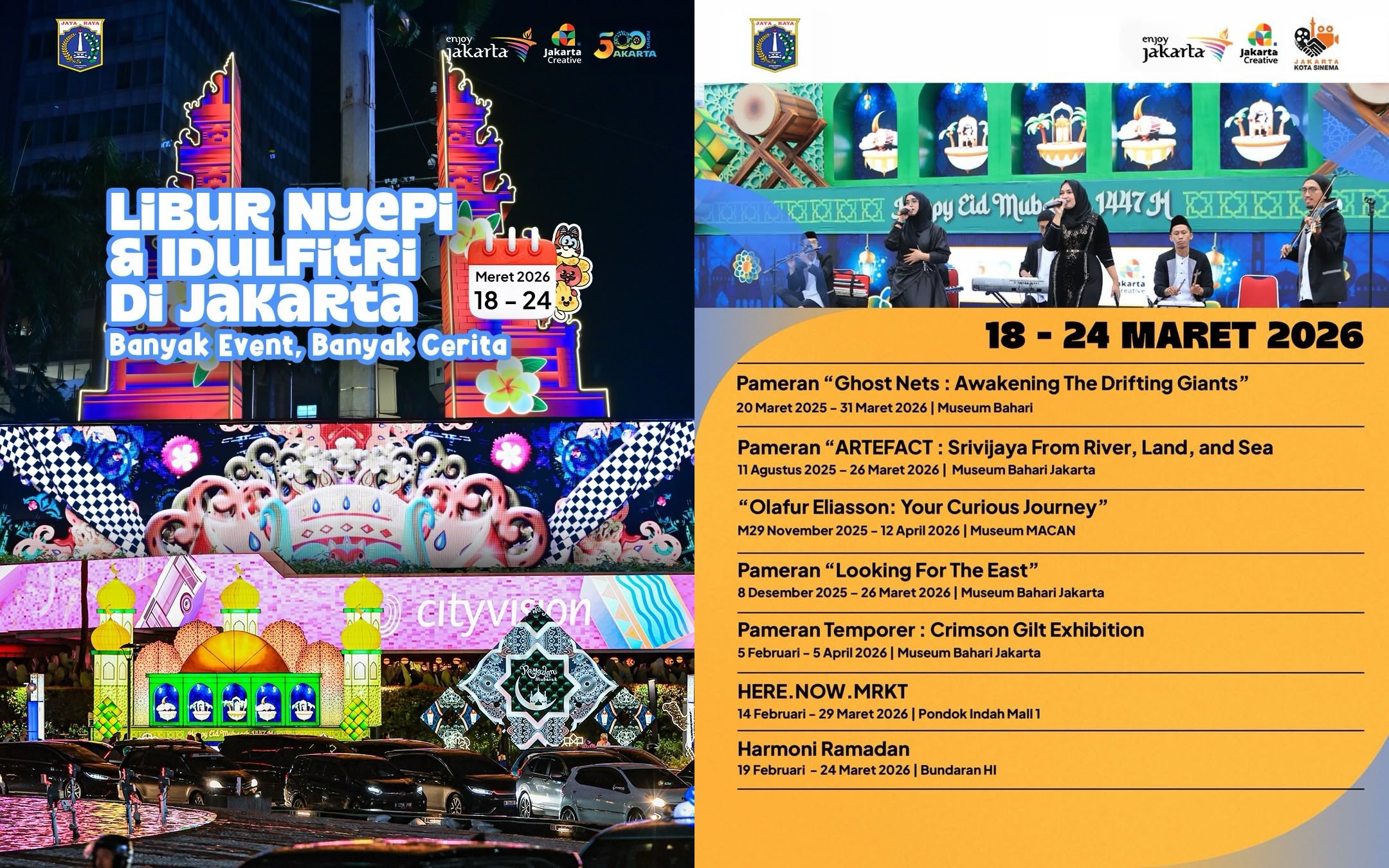 Daftar Event Libur Nyepi-Lebaran 2026 di Jakarta