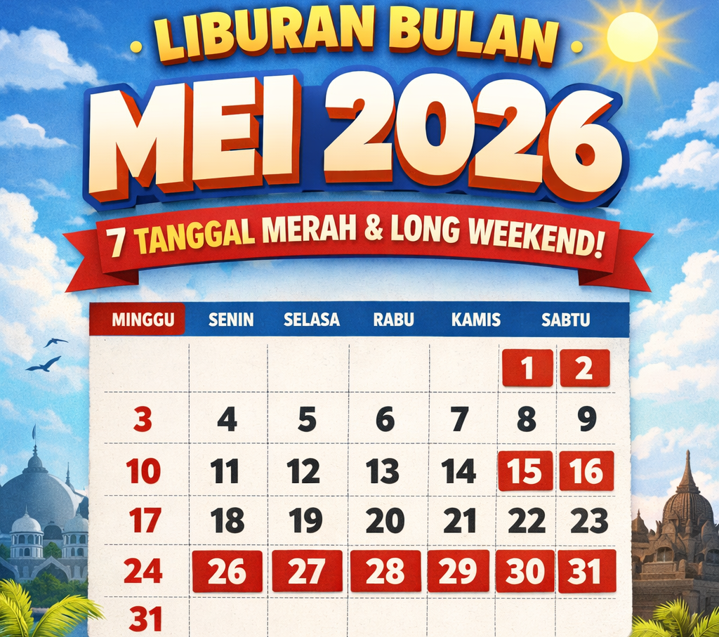 Ini Daftar Lengkap 7 Tanggal Merah Mei 2026