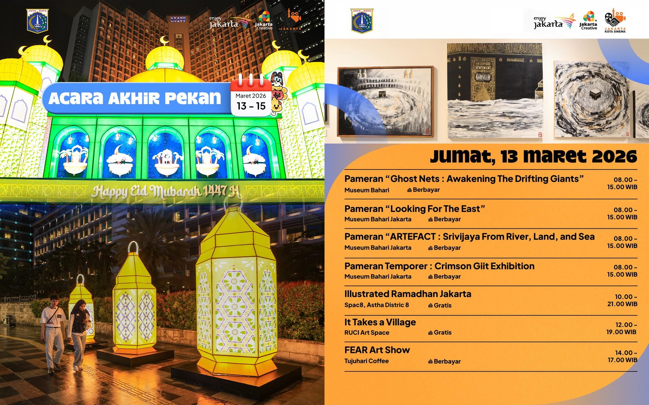 Daftar Acara Akhir Pekan di Jakarta 13–15 Maret 2026