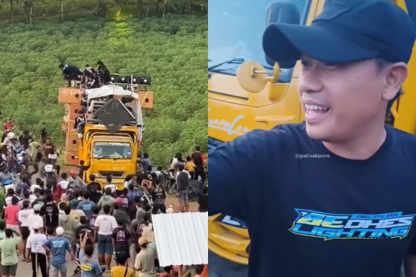 Truk Soundhoreg Hampir Terguling di Pati Gegera Gagal Menanjak, Netizen: Seninya di Mana Sih?