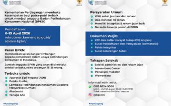 Lowongan Kerja Calon Anggota BPKN 2027-2030: Syarat, Tugas, Tahapan, dan Gajinya