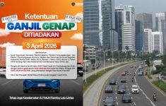 Ganjil Genap Jakarta 3 April 2026 Ditiadakan, Hari Libur dan Cuti Bersama Peringatan Wafat Yesus Kristus