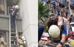 Menegangkan! Evakuasi Kebakaran di Apartemen Mediterania dari Lantai 6 Lewat Tangga