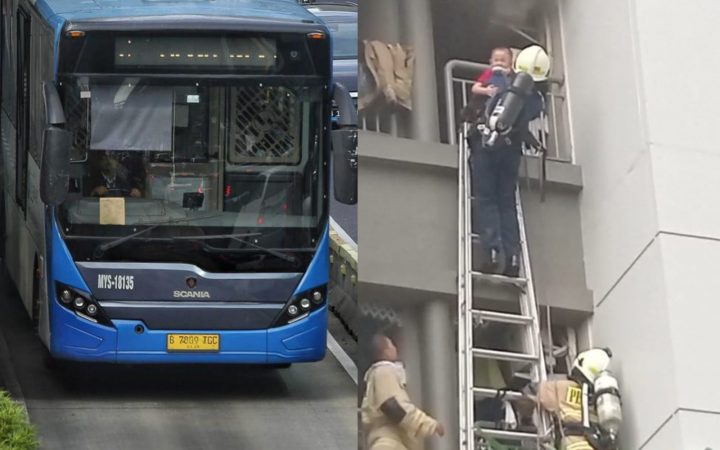 Transjakarta Rute 8K Batusari-Grogol Dihentikan Imbas Kebakaran Apartemen Mediterania