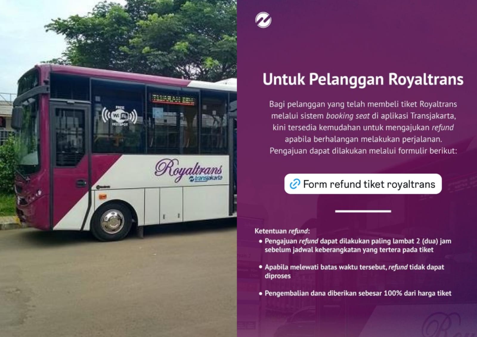 Transjakarta Buka Layanan Refund Tiket Royaltrans, Simak Syarat dan Cara Pengajuannya!
