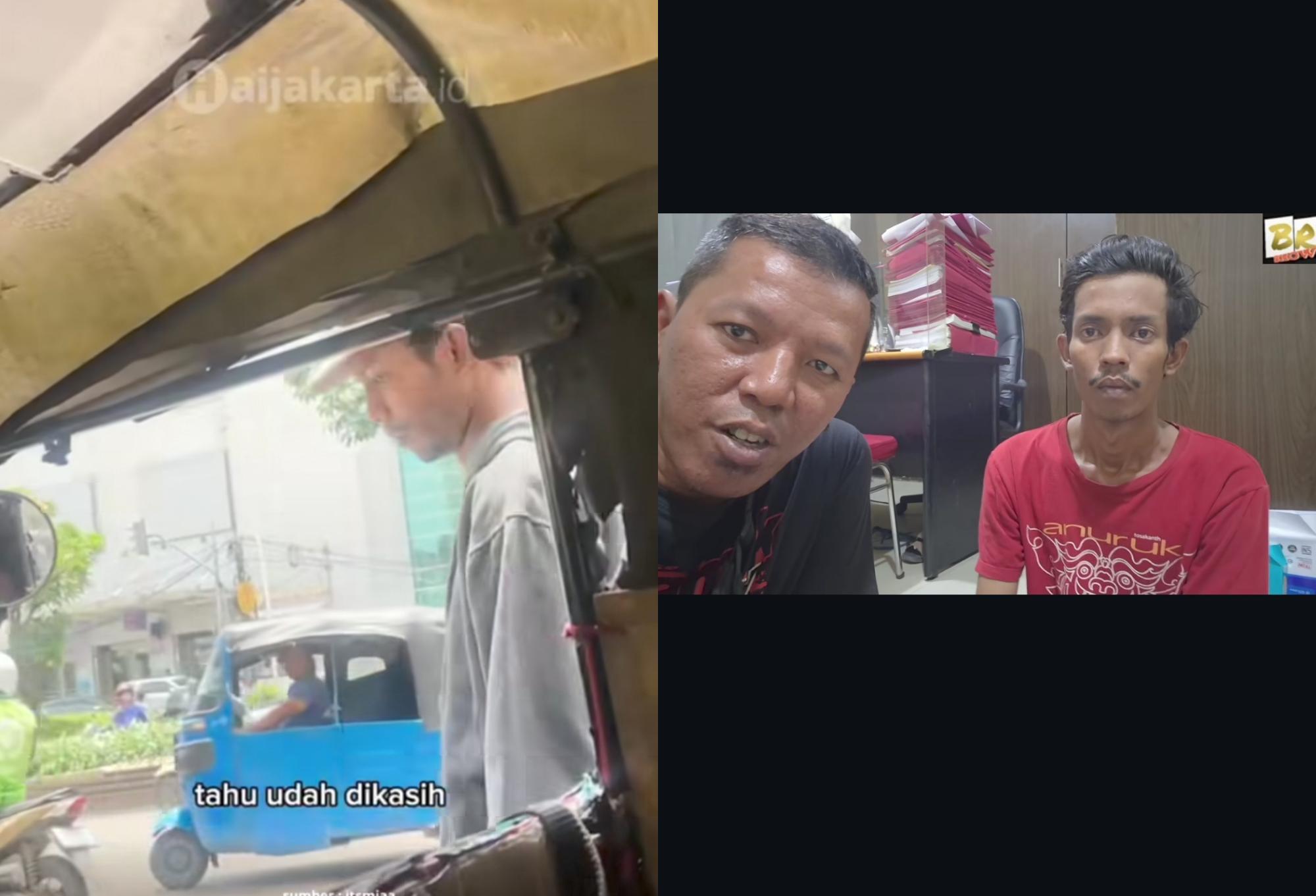 Pengakuan Pria Viral Palak Sopir Bajaj di Tanah Abang, Ngaku Hanya Minta Rp 2 Ribu