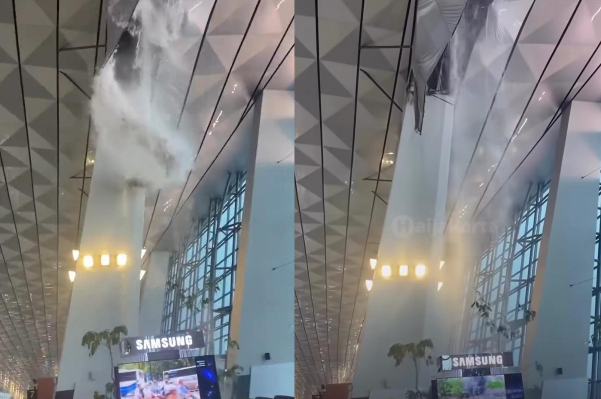 Atap Terminal 3 Soetta Jebol Dihantam Hujan Deras, Belasan Penerbangan Terdampak