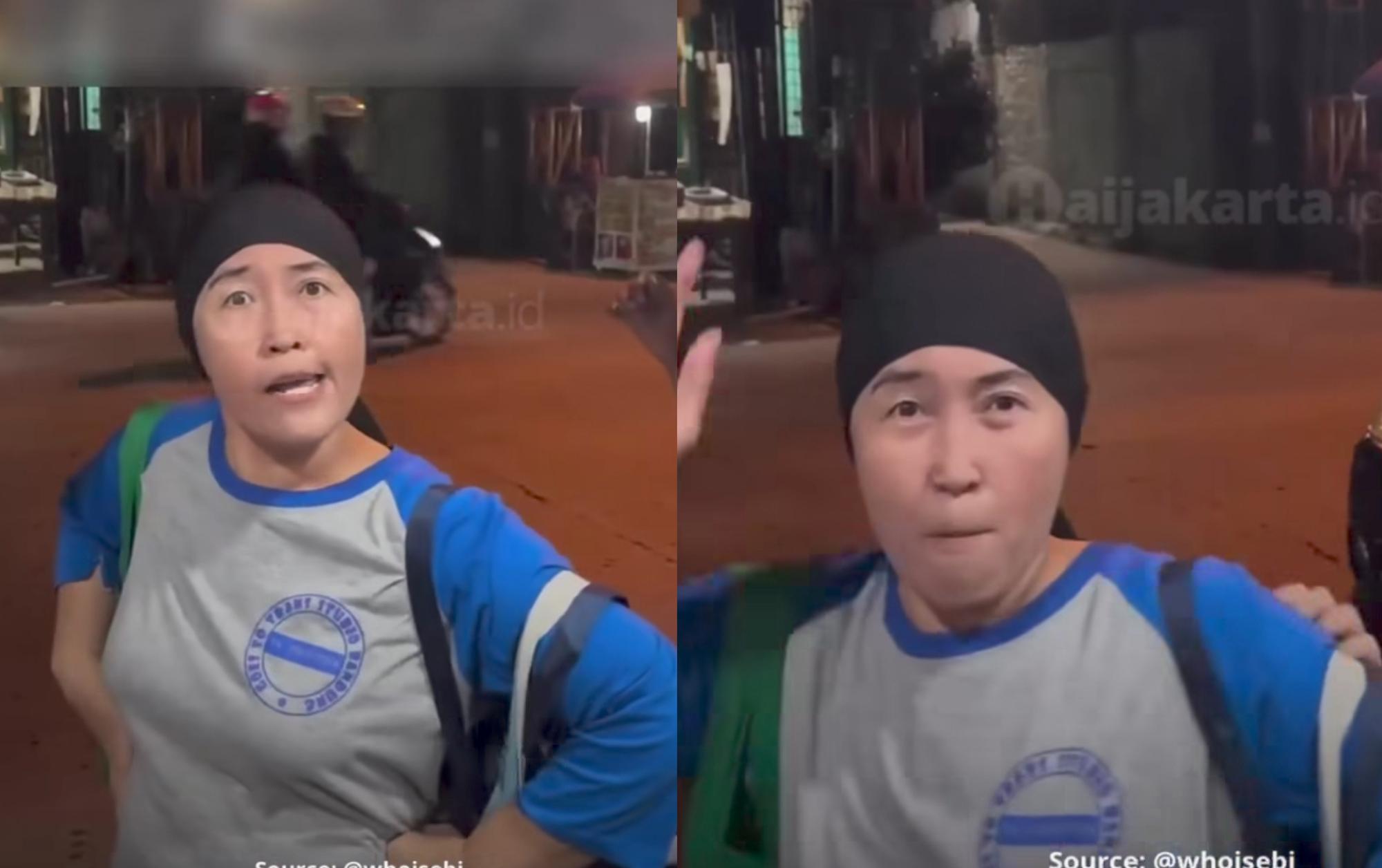 Wanita Ngamuk Tak Diberi Uang Rusak Dagangan Cireng di Cibinong: Saya Polisi!