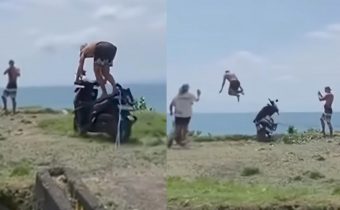 WNA Belgia Ditangkap Usai Viral Lompat dari Tebing ke Laut Pakai Motor Sewaan di Bali