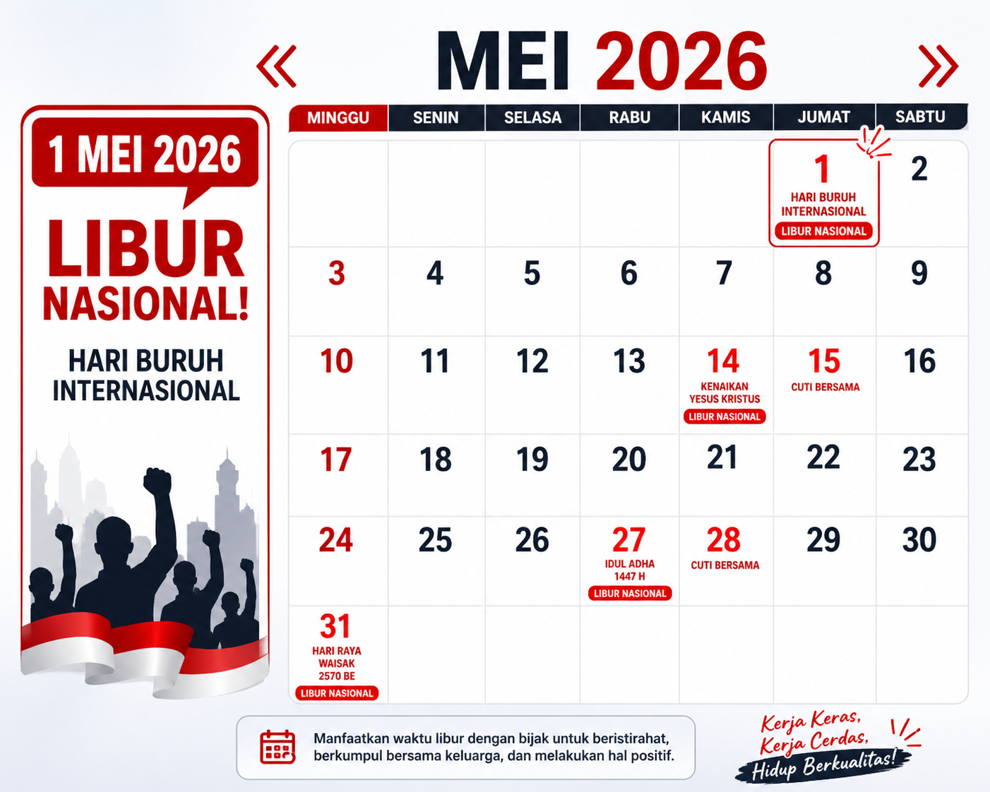 Hari Buruh 1 Mei 2026 Libur Nasional