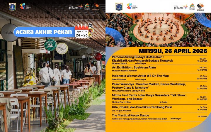 Daftar Event Weekend Seru di Jakarta 25-26 April 2026