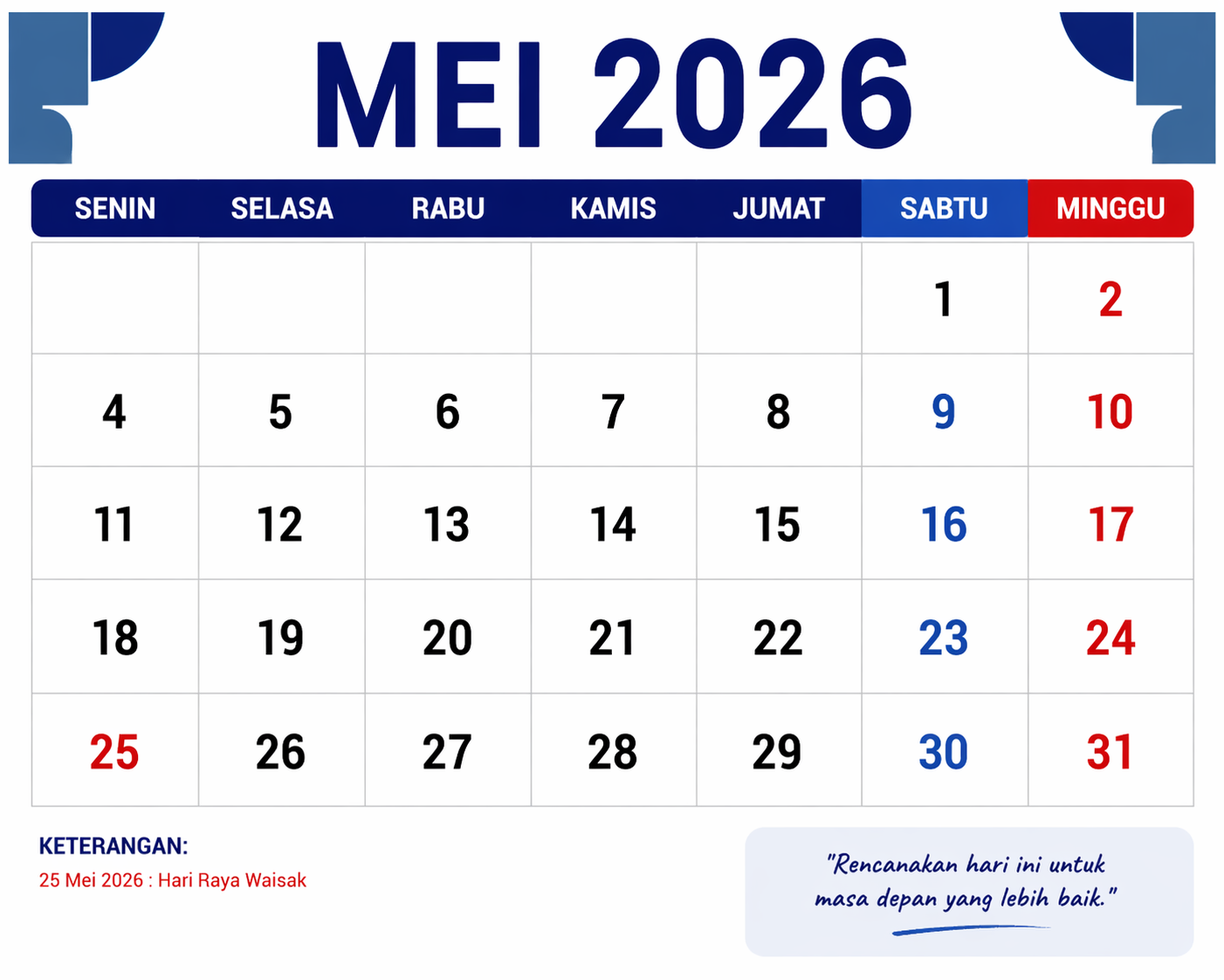 Jadwal Libur dan Cuti Bersama Mei 2026 Resmi Ditetapkan