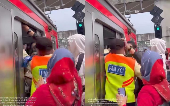 Viral Penumpang KRL Paksa Masuk Gerbong Penuh hingga Tarik Topi Petugas di Manggarai