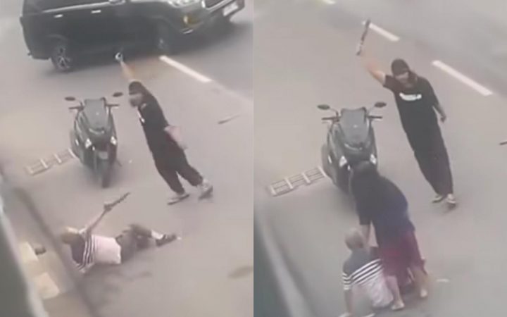 Viral Pria Ngamuk Bawa Parang di Solo Teriak "Allahuakbar!" Serang Paruh Baya di Jalan