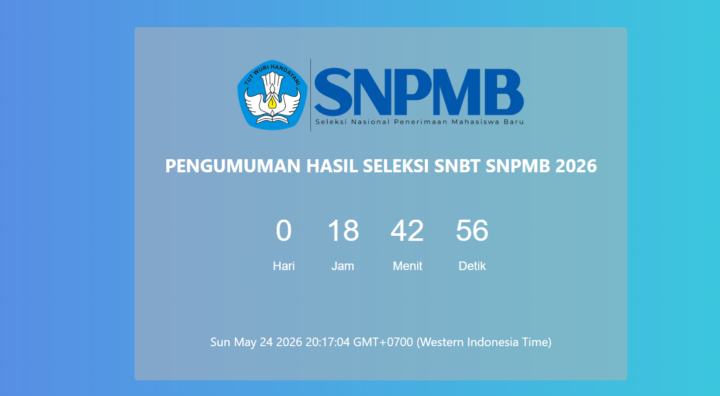 Pengumuman UTBK SNBT 2026 Besok