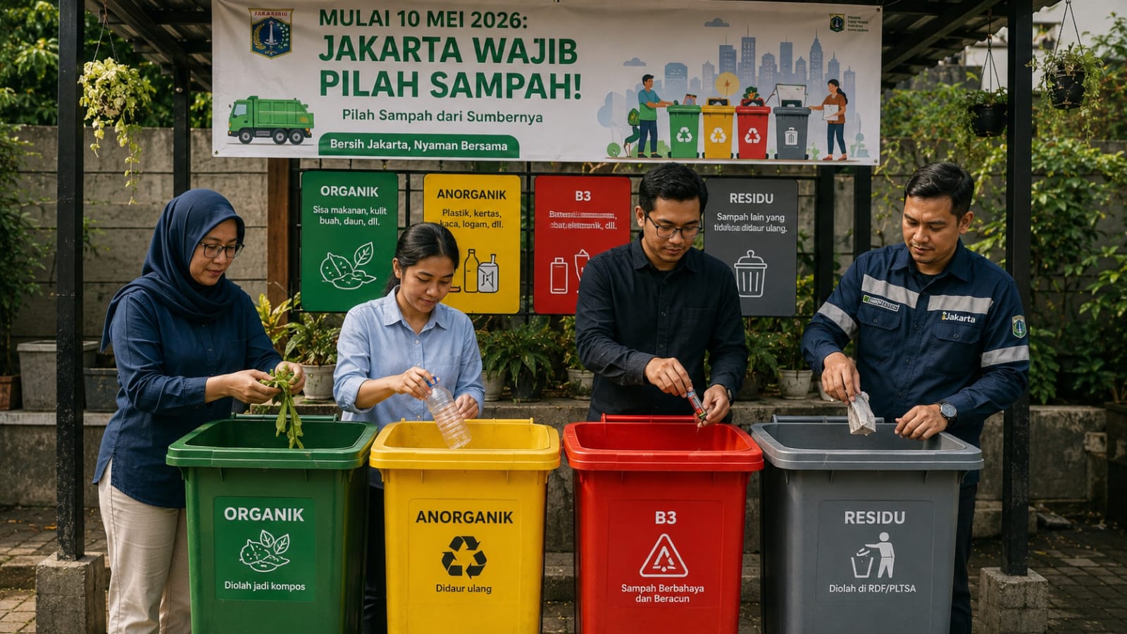 Mulai 10 Mei Warga Jakarta Wajib Pilah Sampah, Pemprov Terapkan Aturan Tegas!