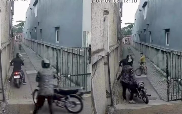 Viral! Aksi Curanmor Gagal Total di Cakung Gegara Panik Kepergok Bocah Main Sepeda