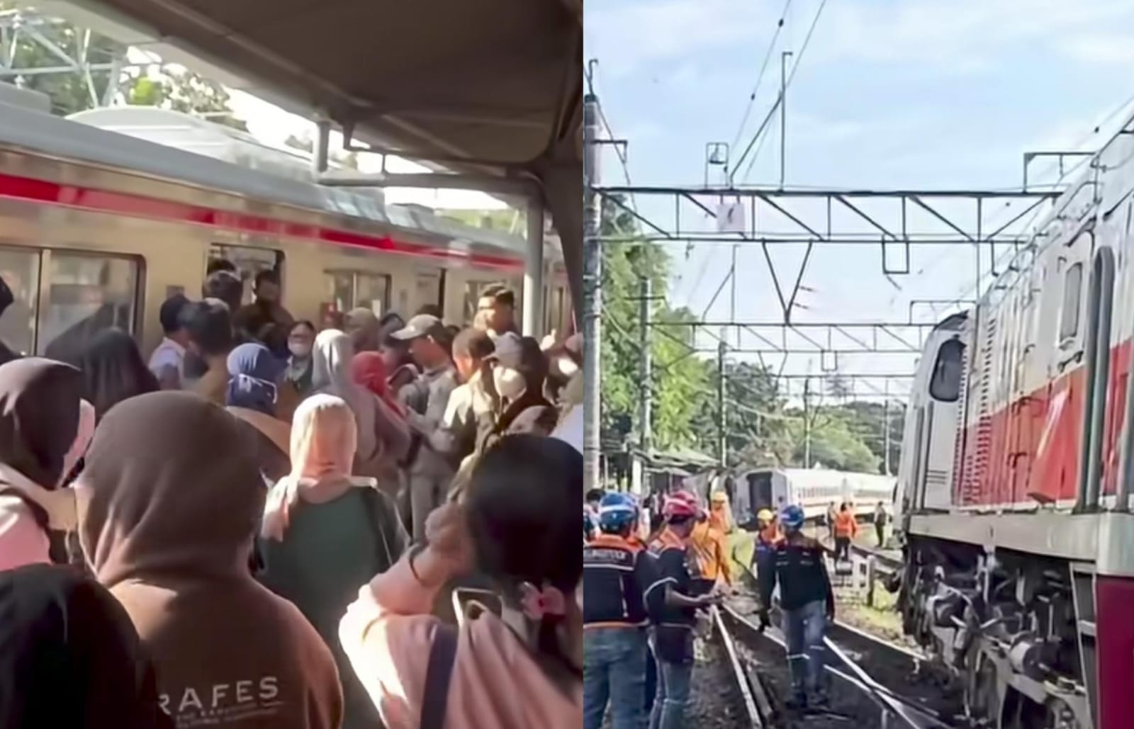 KA Jakatingkir dan Serayu Anjlok di Pasar Senen, Perjalanan Commuter Line Terganggu