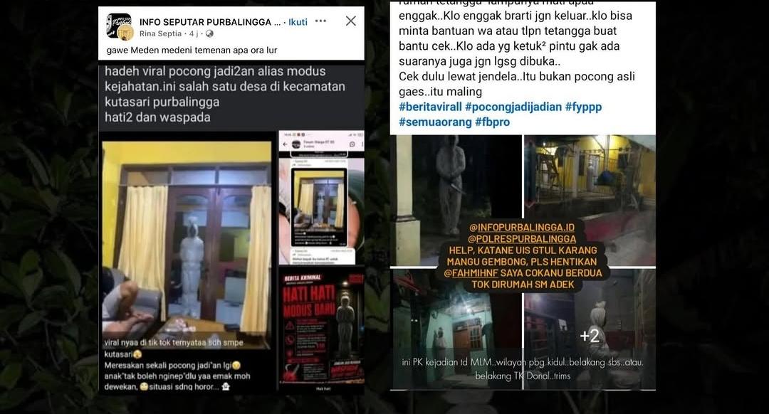 Viral Penampakan Pocong di Purbalingga Bikin Resah, Polisi: Editan Anak di Bawah Umur