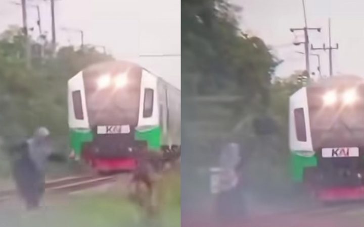 Aksi Nekat Bocah Hadang Kereta di Sidoarjo Viral hingga KAI Turun Tangan, Netizen: Bocah Stres